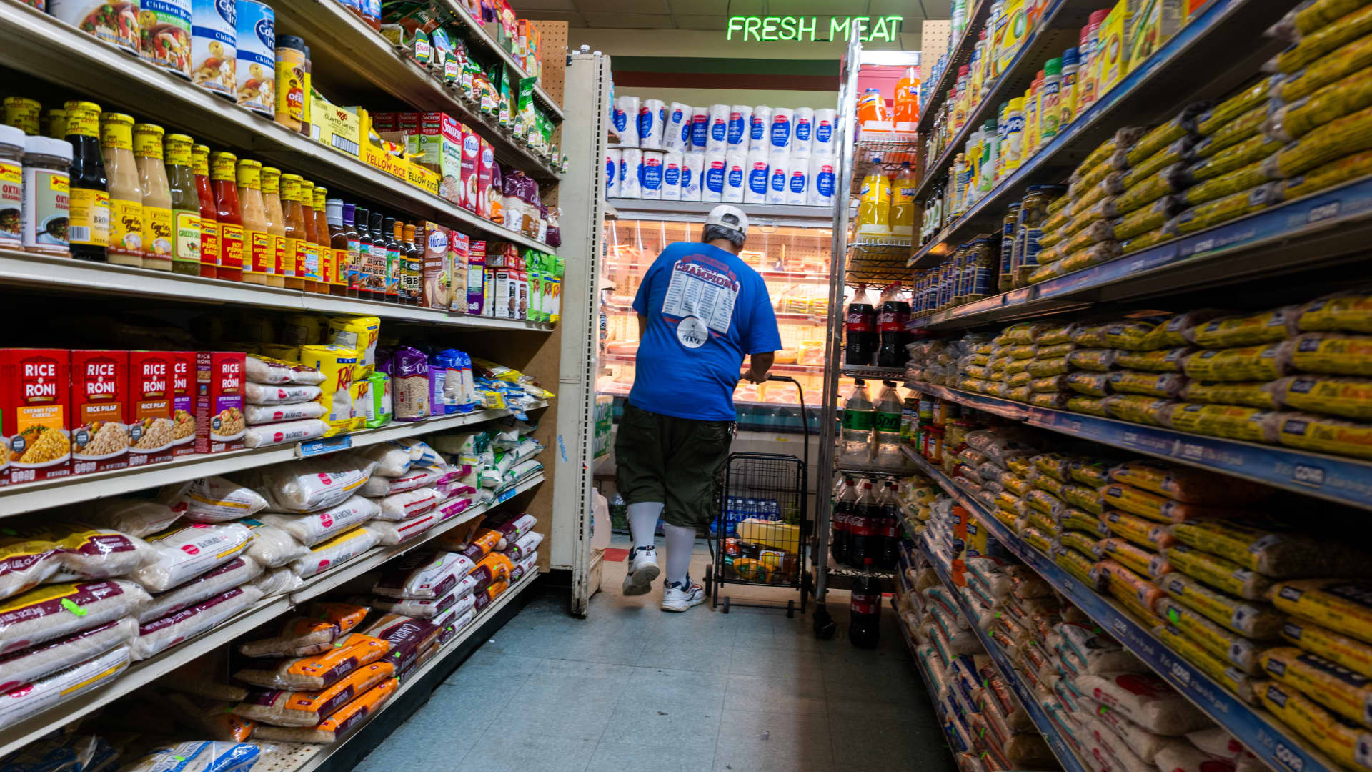 US grocery volumes fall as higher food bills curb shopper demand